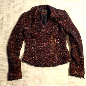 Zara Trafaluc Boucle Tweed Blazer